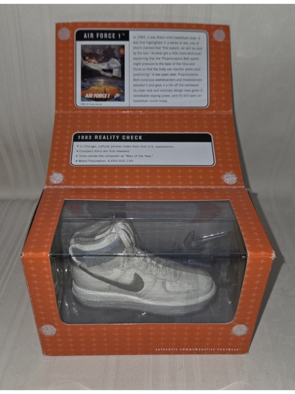 Nike Classics Air Force 1 White Silver Commemorative Model #4190 Limited Edition